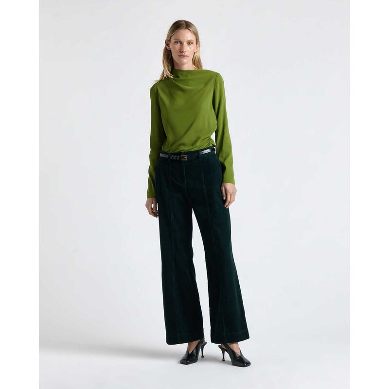 Cue Soft Viscose Draped Long Sleeve Top image number 2